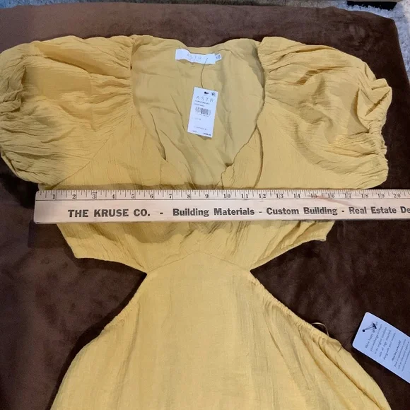 ASTR Butter Yellow M Astr Nordstrom  dress Coquette Balletcore Scandi - Picture 9 of 9